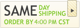 Same Day Shipping - Order by 4:30pm CST